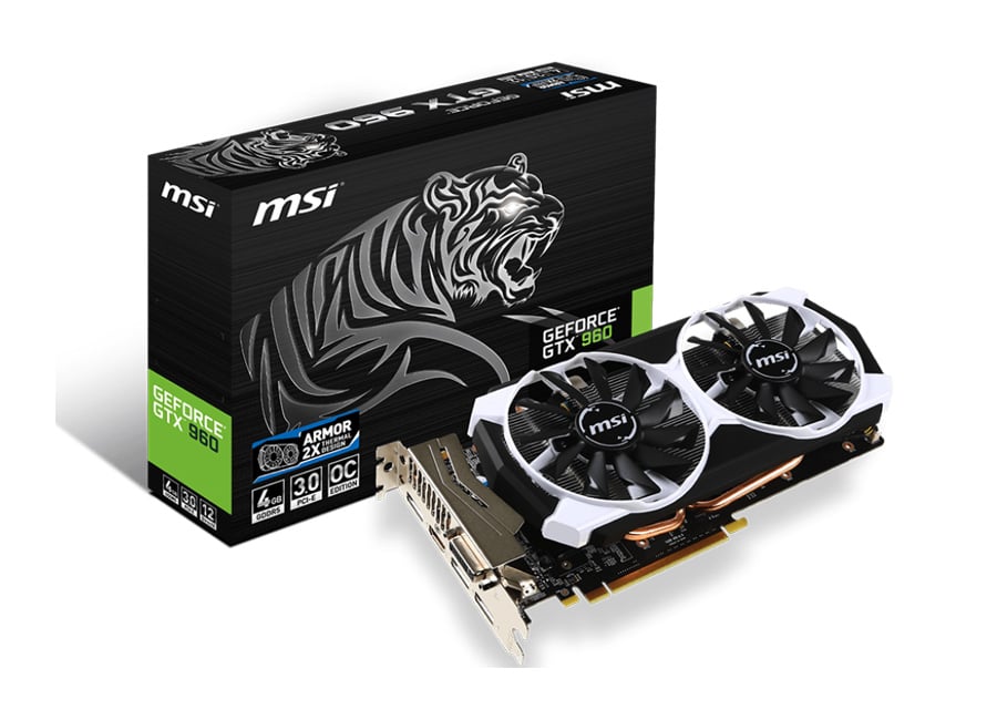MSI GeForce GTX960 4096MB 128bit OC (Armor 2X) - Sklep